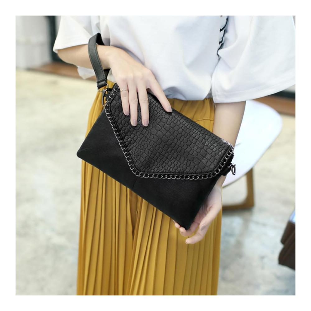 Erstaunliche Clutch für stilbewusste Damen Schwarze Vintage Handtasche im Crossbody-Stil für elegante Partys und Abende. Großzügig und zeitlos schön