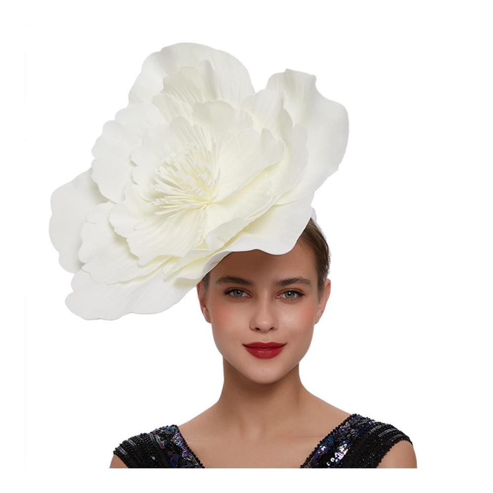 Eleganter Limtula Fascinator mit großer Blume für Damen Einzigartiges Blumen-Stirnband & Kostüm-Kopfbedeckung. Perfekter floraler Fascinator Hut