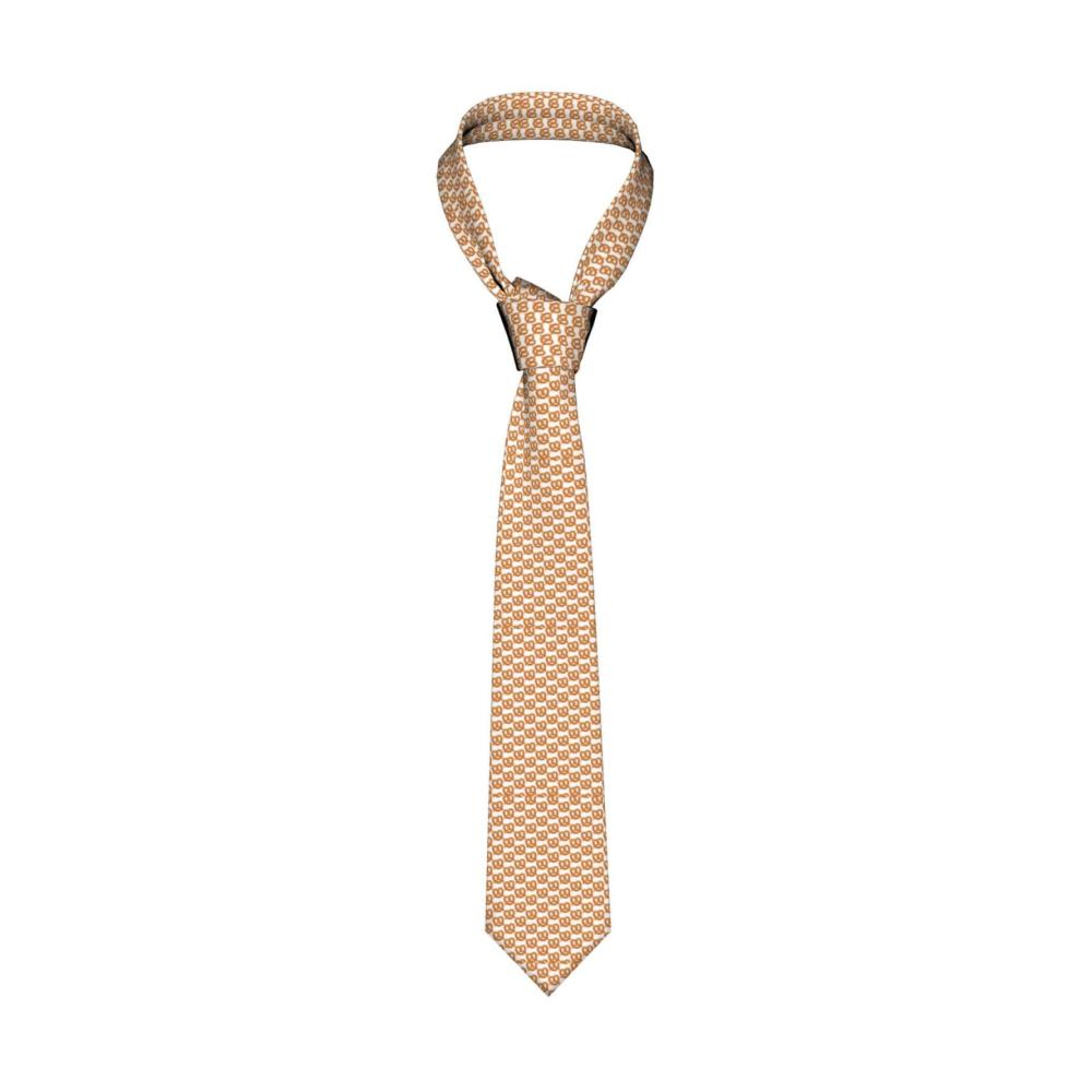 Entdecken Sie die Eleganz Herren-Krawatte mit weichem Brezel-Muster bedruckt für formelle Anlässe Hochzeiten und Partys. Neuheit für stilvolle Jungs