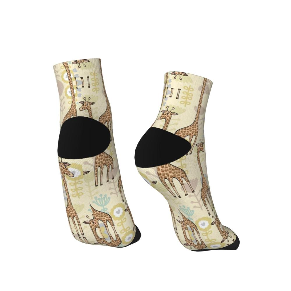 Stilvoll und Bequem Handgezeichnete Giraffen-Knöchelsocken für Damen und Herren - Einheitsgröße Modische Muster Ideal für Erwachsene Hoher Tragekomfort