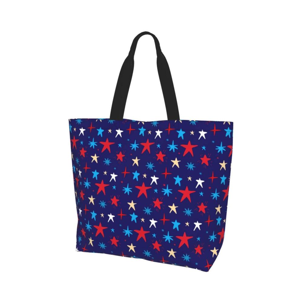 Entdecken Sie den ultimativen Shopper Modische Damen-Handtasche mit Sternenmuster lässig und geräumig. Perfekt für Einkäufe Arbeit und mehr