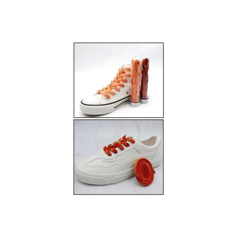 Erwachsene und Kinder Sport-Sneaker Flache Schnürsenkel 8mm breit Vintage-Batikband ideal für Schuhe und Stiefel 120cm 1 Paar