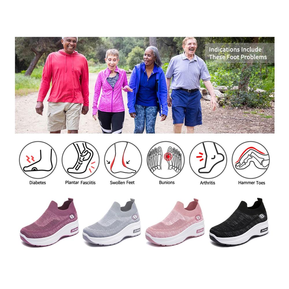 Stilvoll bequem und funktional Damen Plattform Sneaker für geschwollene Füße! Diabetikerfreundlich und verstellbar für maximalen Komfort. Entdecken Sie jetzt! (Grey 39EU