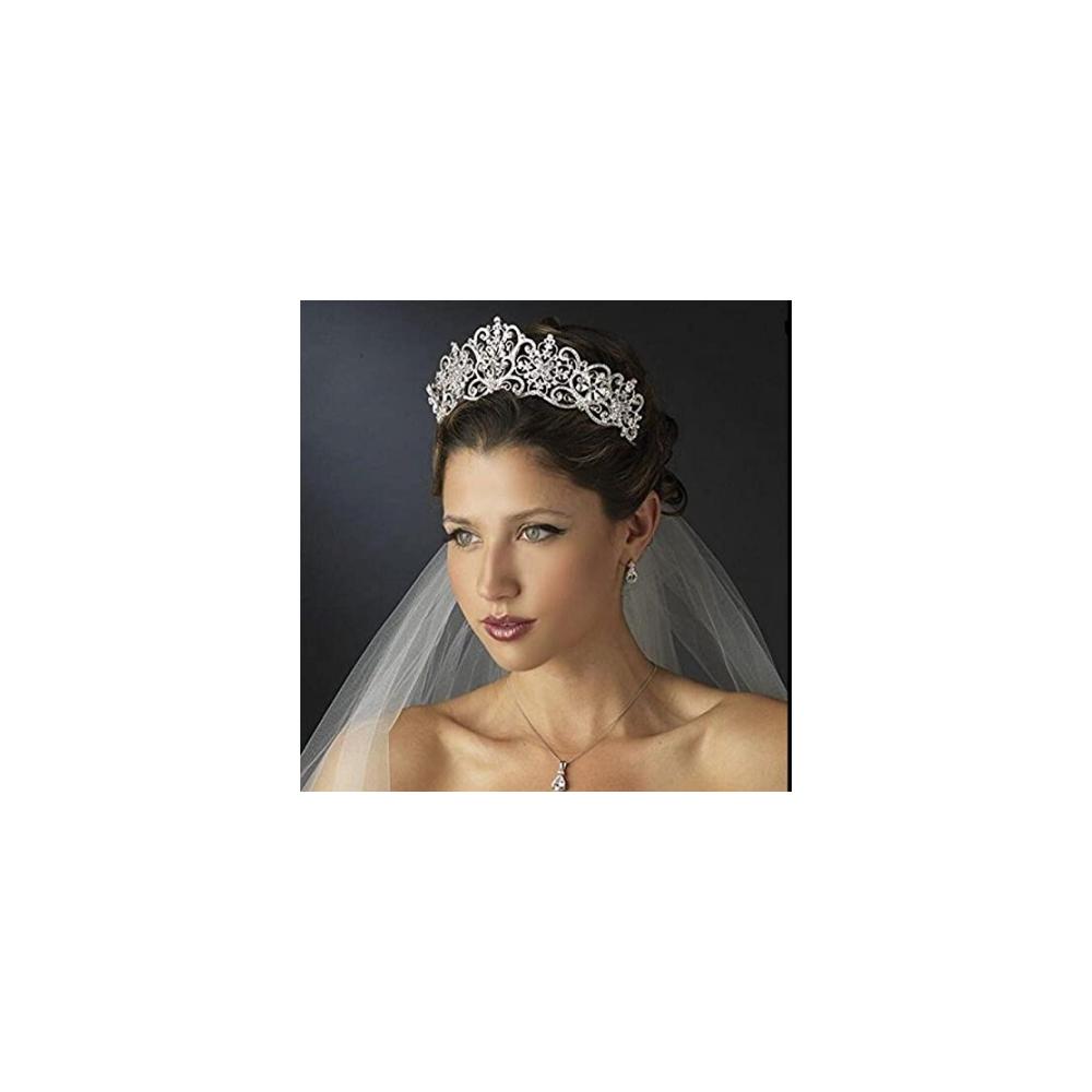 Strahlende Schönheit Luxuriöse Braut-Diademe mit funkelnden Kristallen für königliche Prinzessinnen. Perfekter Haarschmuck für Hochzeiten und Festzüge. Gönnen Sie sich den königlichen Glanz