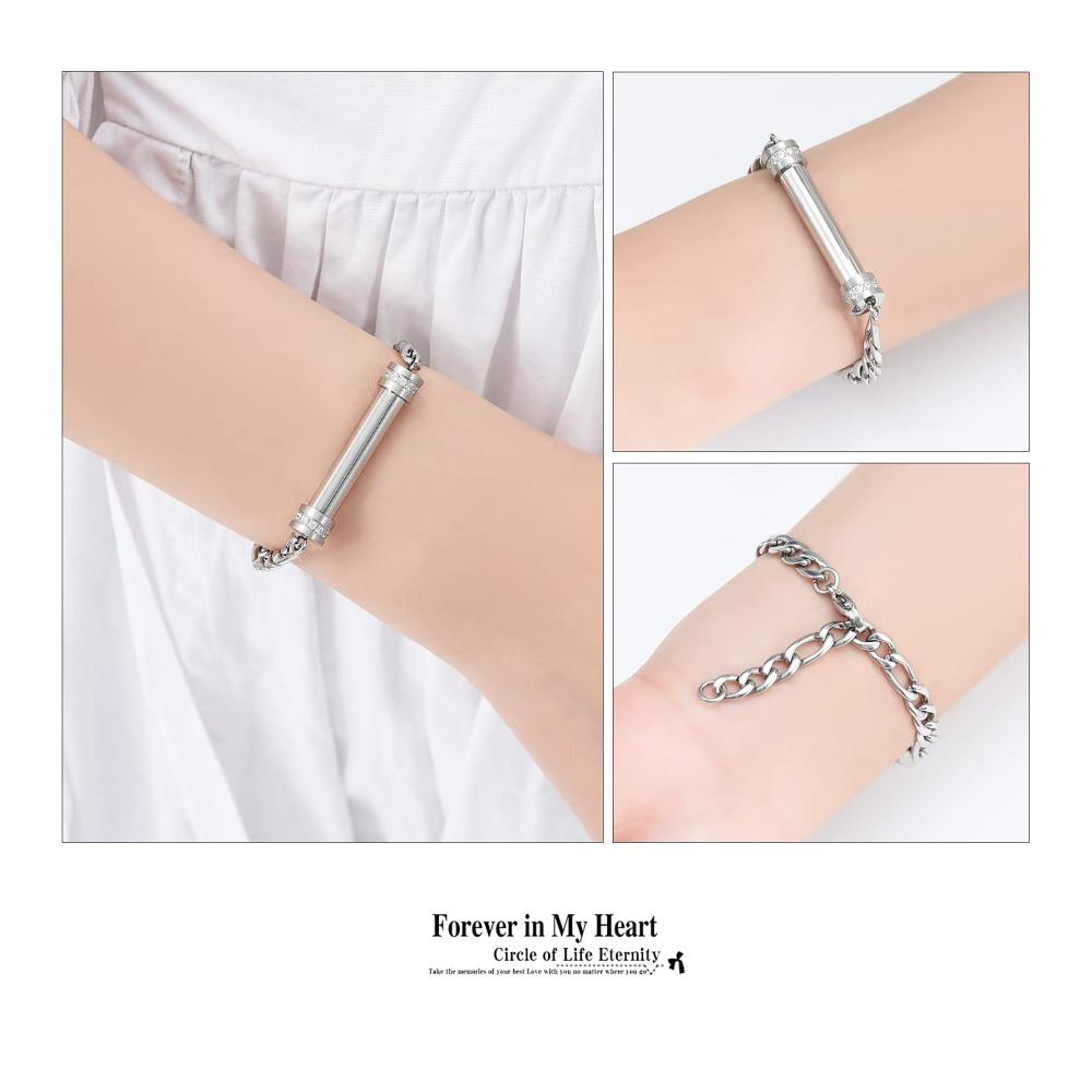 Einzigartiges Armband für Asche Stilvoller Edelstahl-Schmuck für Frauen - Ewige Erinnerung und stilvolles Accessoire - Holen Sie sich Ihr Memorial-Armband heute