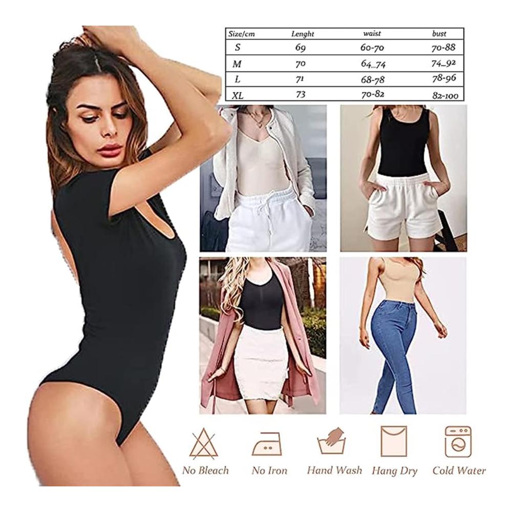 Verführerischer Damen Body U-Ausschnitt Kurzarm & Sexy! Schmal geschnitten für eine elegante Silhouette. Backless Design für Y2K Streetwear. Slim Fit T-Shirt Overalls. Entdecke den perfekten Look