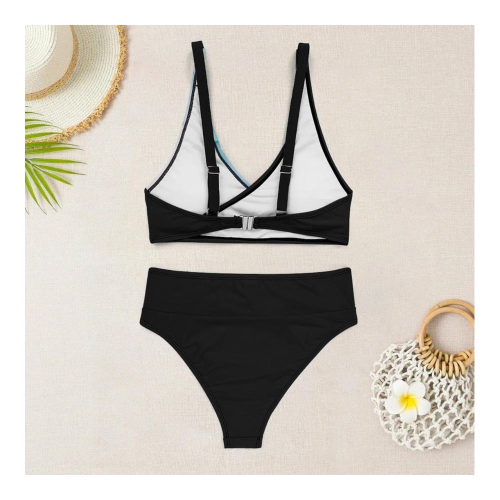 Erfrischende Cocktail-Bademode Damen Tankini in Gelb Plus Size für einen sexy Strandlook. Swimsuit Beachwear für stilvolles Sonnenbaden