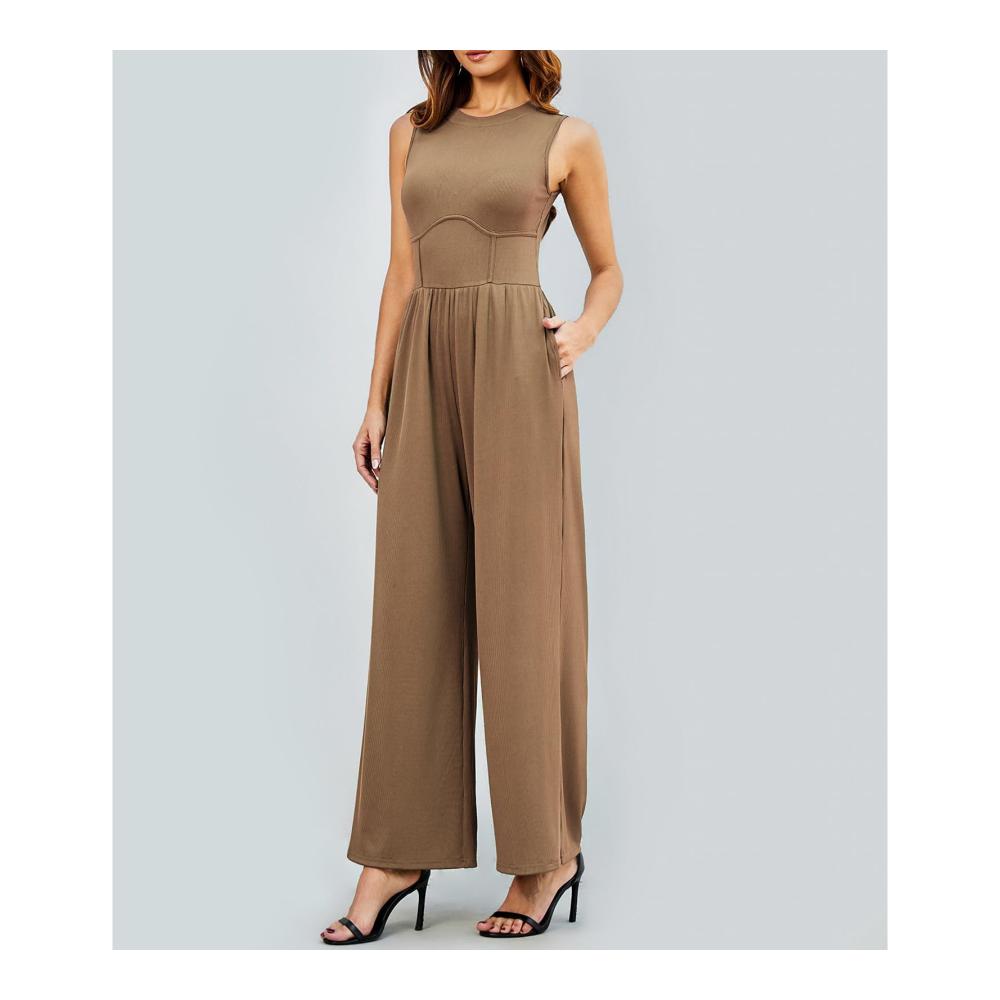 Entdecke den Sommer-Style Trendige Damen Jumpsuits für lässige Eleganz! Ärmellos mit Stehkragen und Taschen – perfekt für Tag und Abend