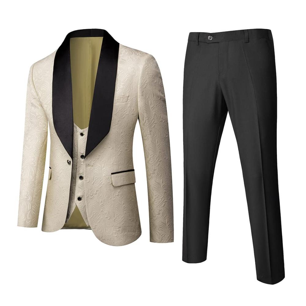 Elegante Herrenanzüge MORISTE Designer Prägung Prozess 3 Stück Blazer Jacke Hose Weste für einen stilvollen Auftritt