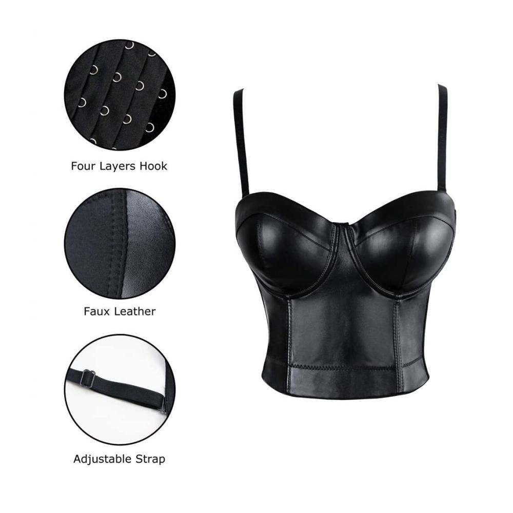 Elegantes Korsagen & Bustiers Set KUOSE Damen Punk Blumenspitze Korsett Bralet Crop Top für Party & Alltag – Verführerisches Schwarz in Spitzenqualität