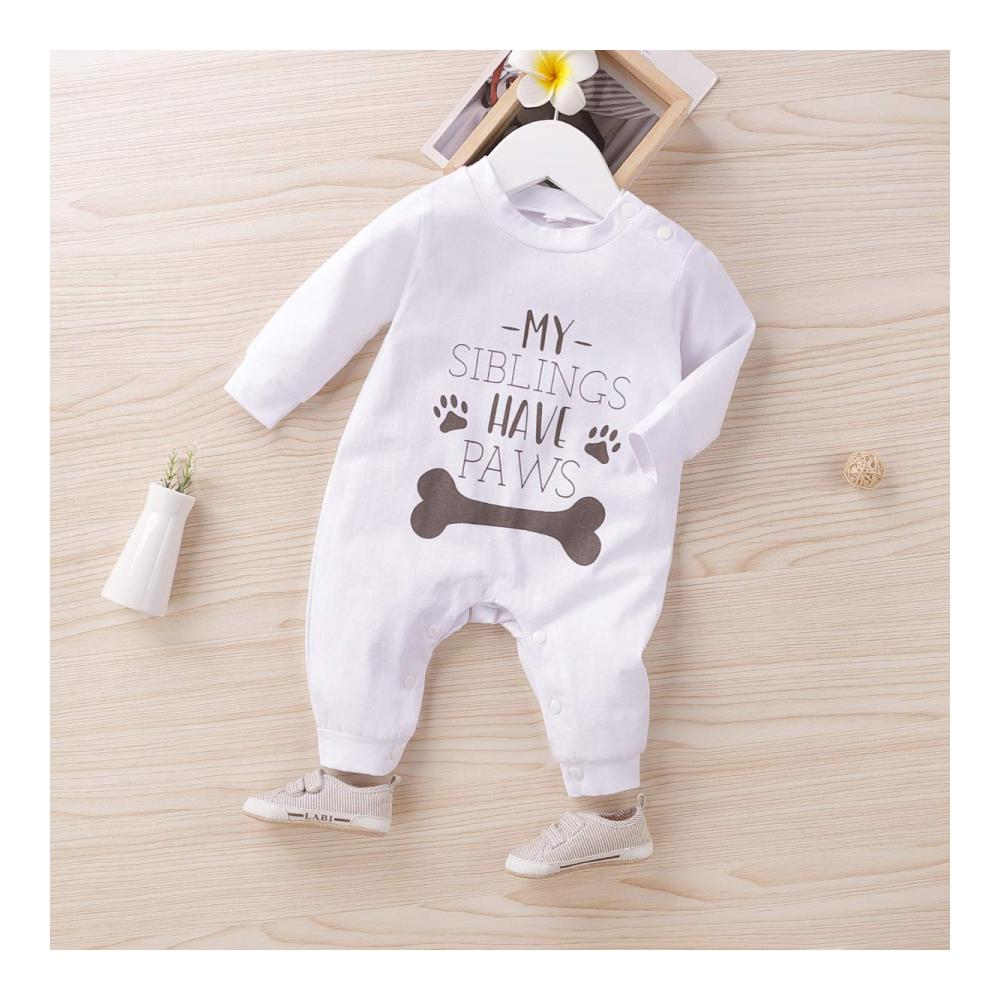 Entzückender Baby Strampler & Einteiler Neugeborener Langarm Body mit lustigem Slogan Outfit. Perfekter Jumpsuit für fröhliche Tage