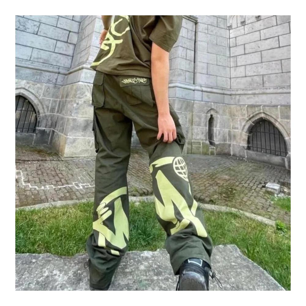 Stylische Jeanshosen Hip Hop Jogger Cargo Pants für Herren - Baggy Streetwear Vintage Style Y2K Cargo Jeans