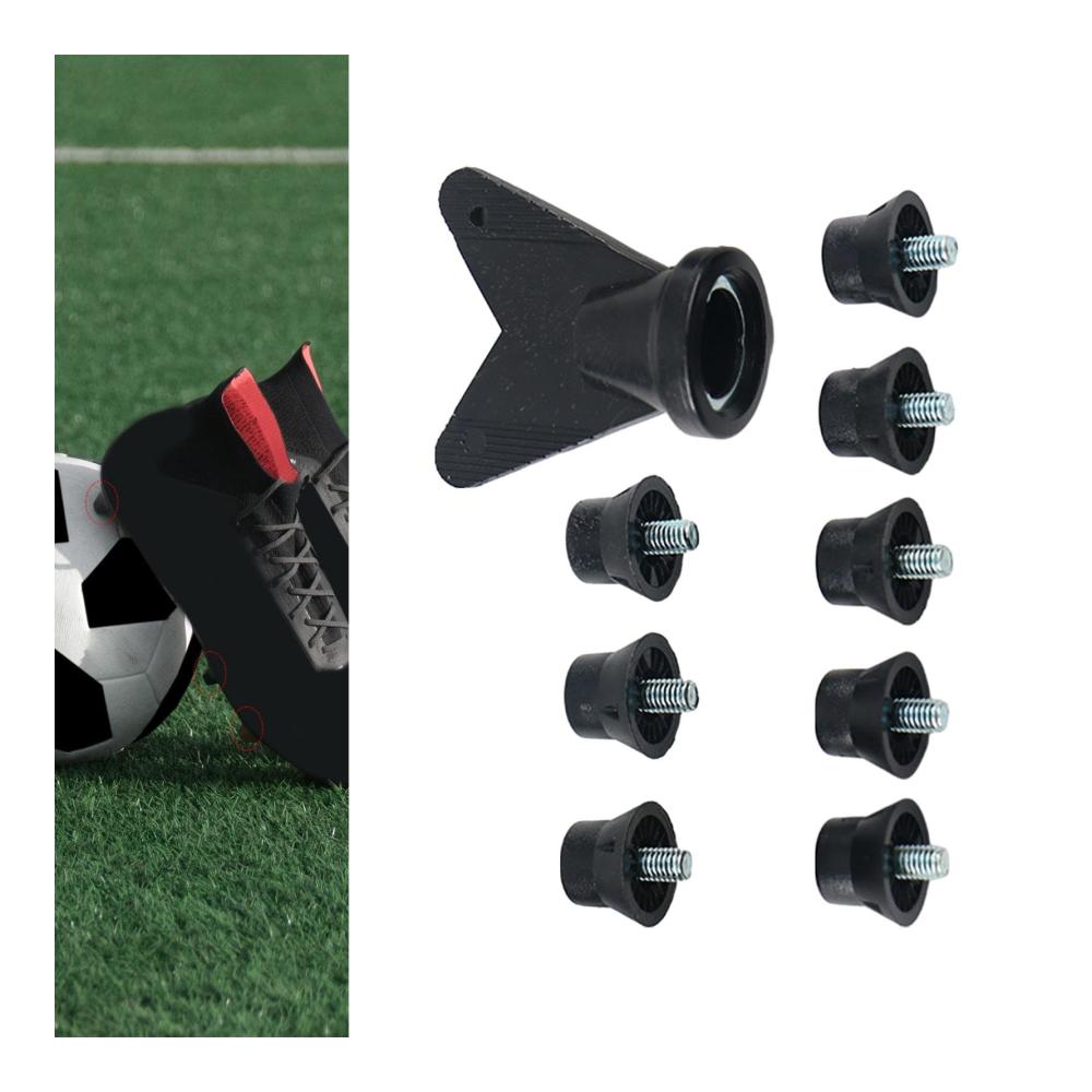 Hochleistungs-Fußballschuhe 12er Set mit 5mm Spikes Gewinde & Schraubenschlüssel. Top-Qualität für ultimative Performance auf dem Spielfeld