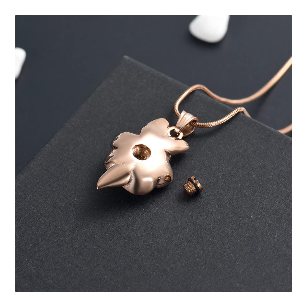 Jungen Schmuck Rose Blume Urne Halskette für Asche - Einäscherung Urne Anhänger - Memorial Keepsake für Männer - Asche Halter Schmuck