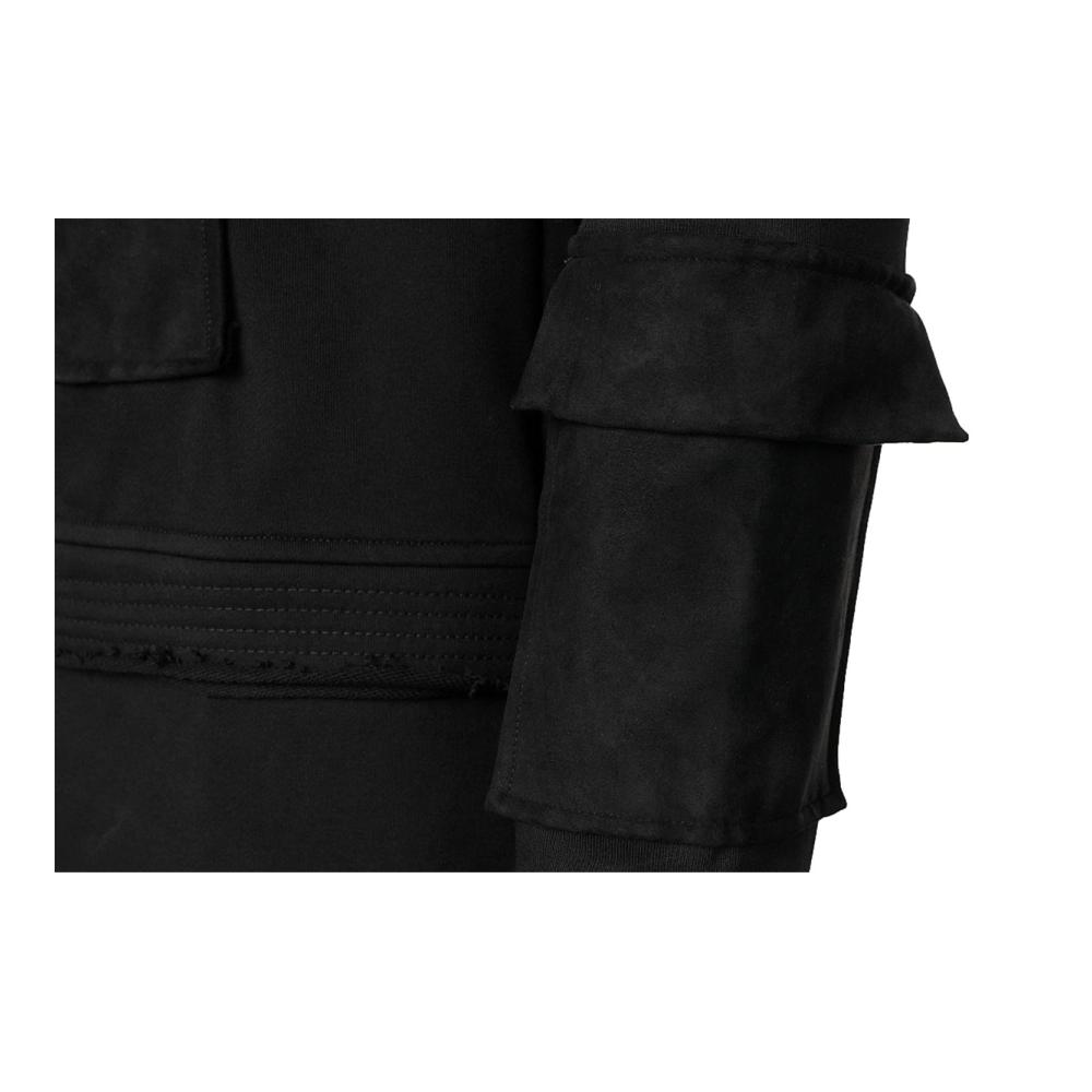 Stylischer Herren Kapuzenpullover mit Designerdetails für den Winter Brust- und Armtaschen Langarm-Schnitt und trendiges Sweatshirt-Design. Perfekte Mode