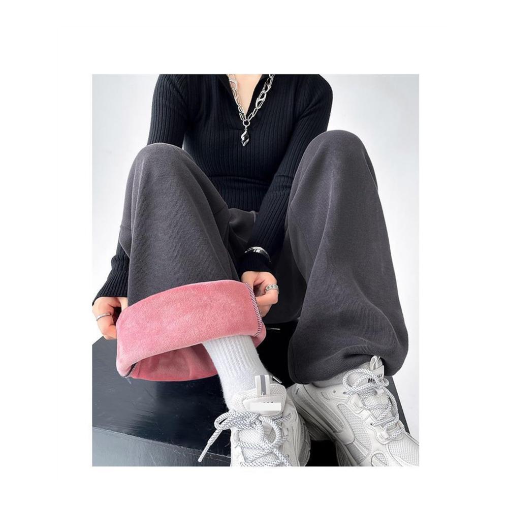 Entdecke den ultimativen Komfort Damen Thermo Fleece Jogginghose! Warm gefüttert verdickt für den Winter. Mit Taschen und Kordelzug für maximale Bequemlichkeit. Perfekt für entspannte Tage