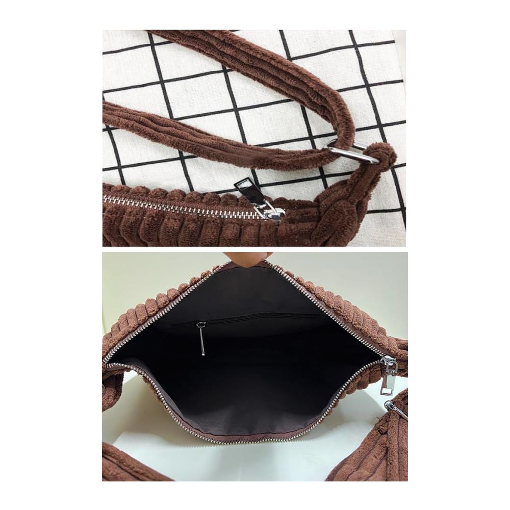 Entdecken Sie den perfekten Stil Ulisty Damen Klein Cord Hobo Tasche mit breitem Gurt - Attraktive Umhängetasche in Grün für lässigen Chic und praktischen Nutzen