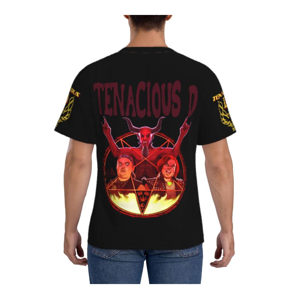 Erkunde den Style Tenacious D Logo T-Shirt für Herren - Rockige Kurzarm Bluse Basic Rundhals Tops & mehr! Hol dir jetzt dein Must-have für Männer