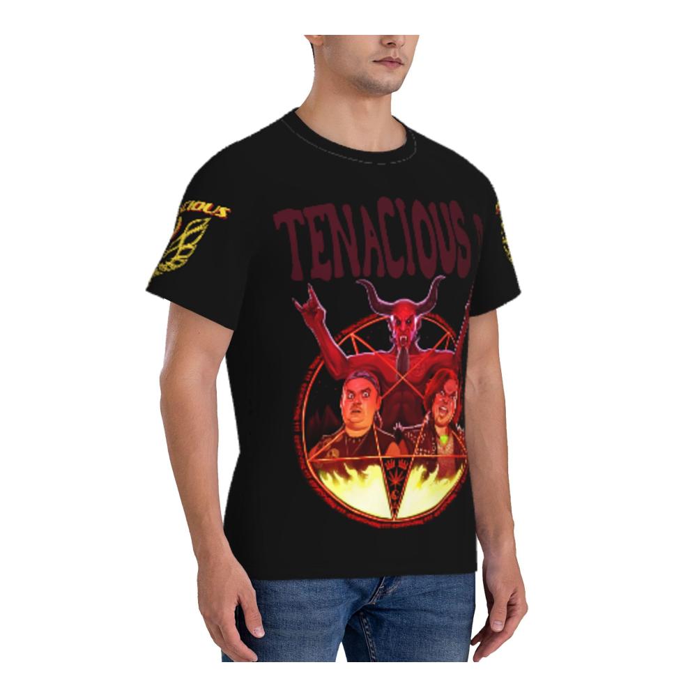 Erkunde den Style Tenacious D Logo T-Shirt für Herren - Rockige Kurzarm Bluse Basic Rundhals Tops & mehr! Hol dir jetzt dein Must-have für Männer