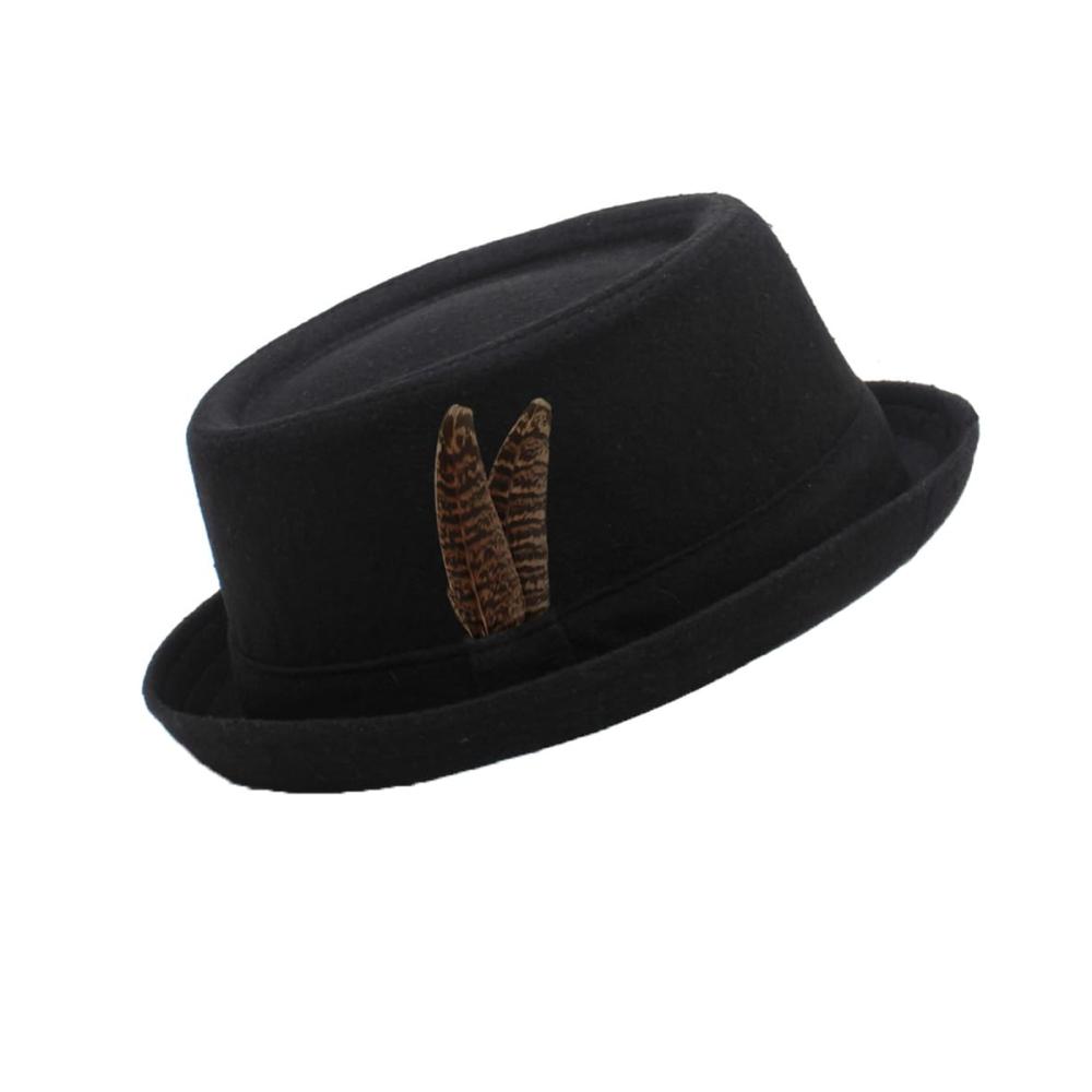 Klassischer Fedora & Trilby Hut aus Wolle für Herren und Damen | Vintage Style Sonnenhut mit Federband | Streetwear Accessoire für einen zeitlosen Look