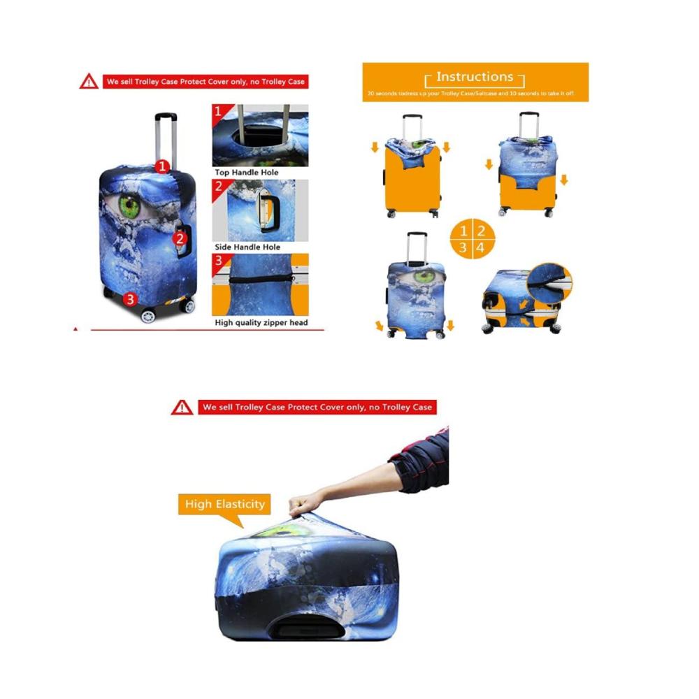 Entdecken Sie den ultimativen Reisebegleiter Stilvoller Koffer & Trolley Schutz mit Ihrem individuellen Design. Schützen Sie Ihre 18-32 Zoll Gepäckstücke mit einer einzigartigen Note