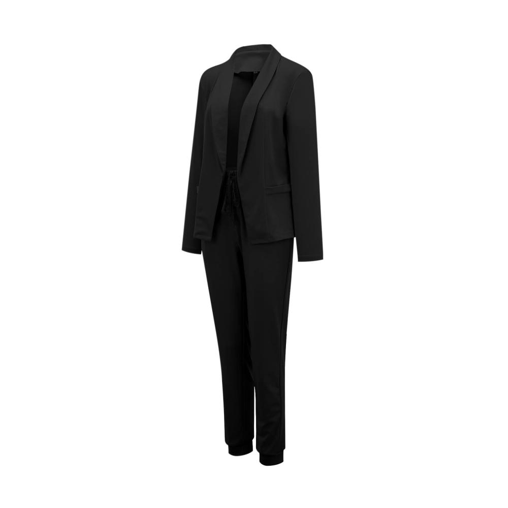 Einzigartiger Damen Hosenanzug Stilvoller Zweiteiler für Business und Events – Eleganter Slimfit Anzug in Karo-Design – Schwarz Größe S – Jetzt entdecken