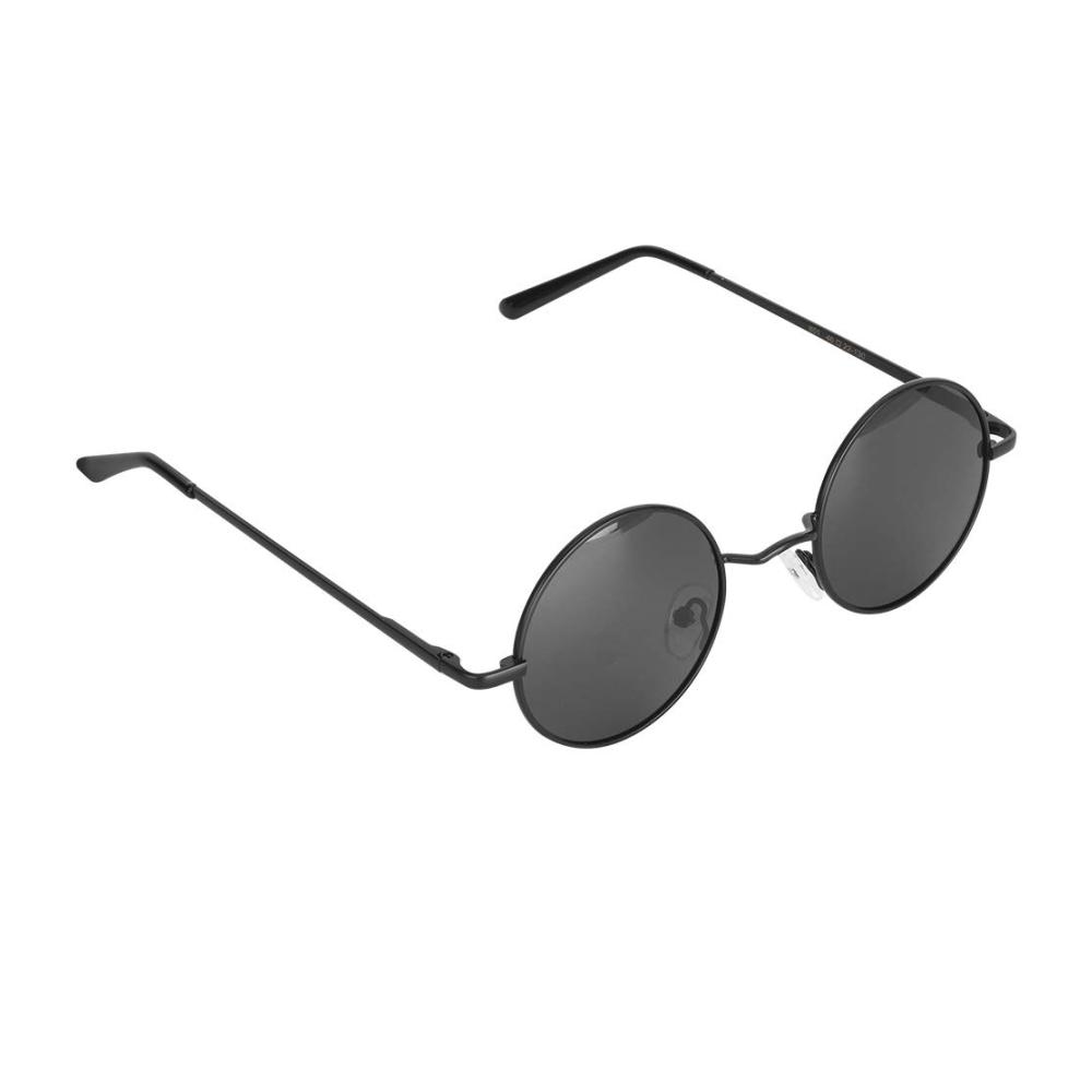 Entdecke den zeitlosen Stil Polarisierte Sonnenbrille aus Metall für Vintage-Chic und UV-Schutz. Perfekter runder Rahmen inklusive Sonnenbrillen-Reißverschlussbox