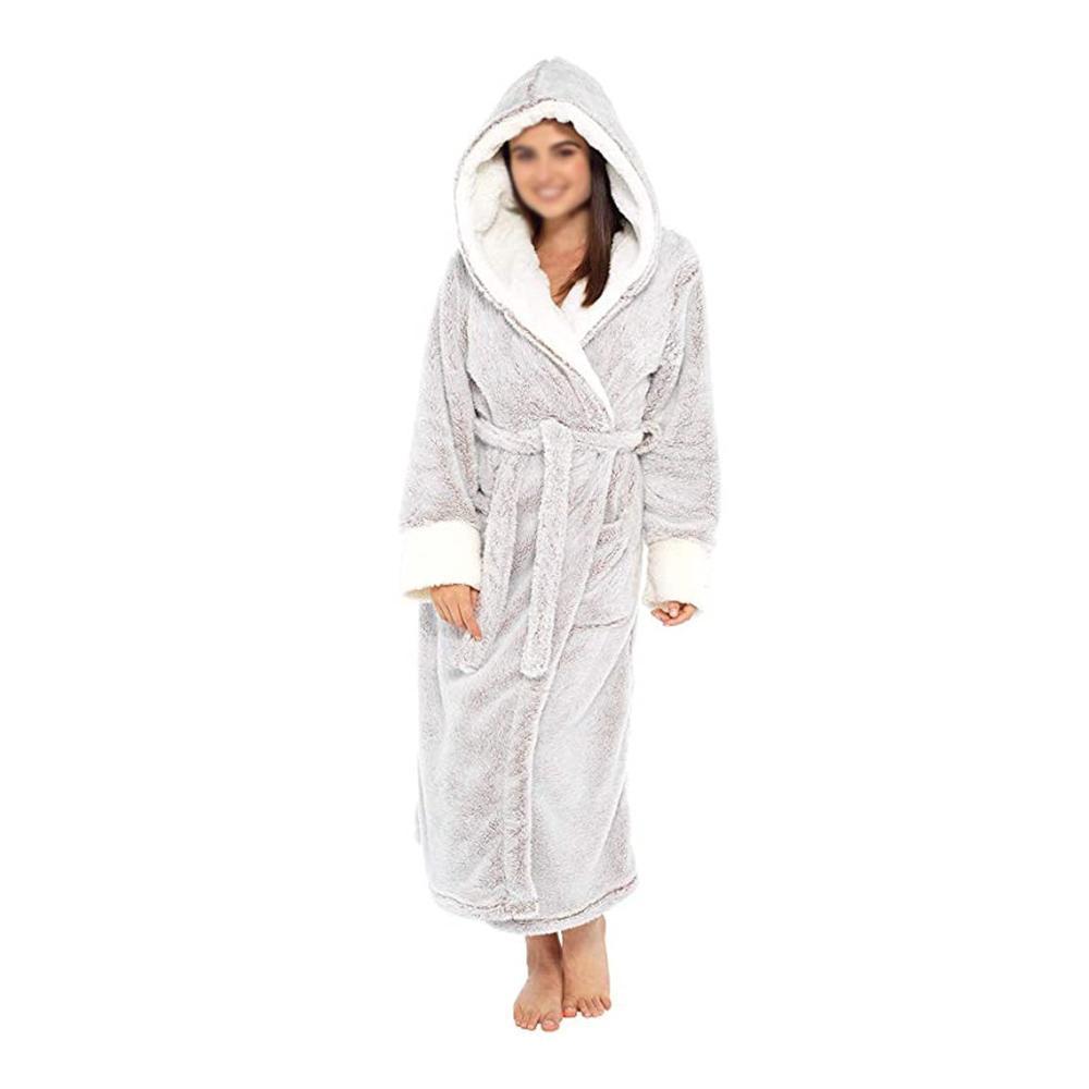 Gemütlicher Damen-Pyjama Flanell-Robe für entspannte Nächte! Lockere Heimkleidung flauschig und warm in XL-Größe. Holen Sie sich Ihren Heimservice jetzt