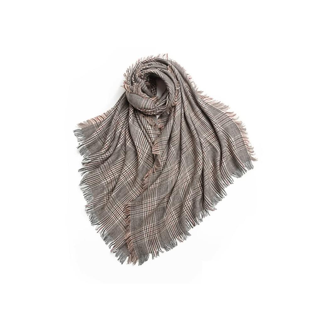 Entdecken Sie zeitlose Eleganz Damen Schal – Weicher Wollschal für Herbst & Winter in klassischem Karomuster – Stilvoller Begleiter für kühle Tage