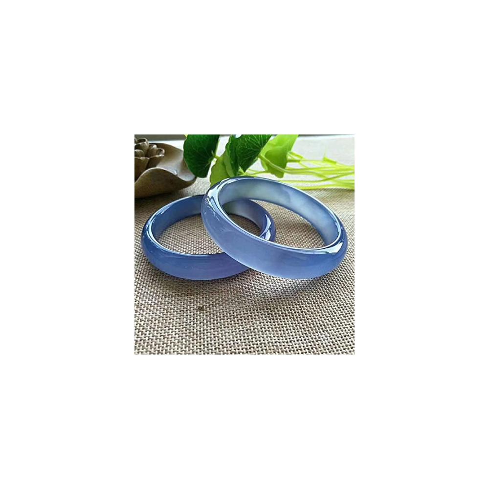 Einzigartige Eleganz Zertifizierte Jadeit-Armbänder mit Blau-Jade-Amethyst-Design für Damen. Exquisite Handwerkskunst in 54-56 mm Edelsteinfarbe. Jetzt erhältlich