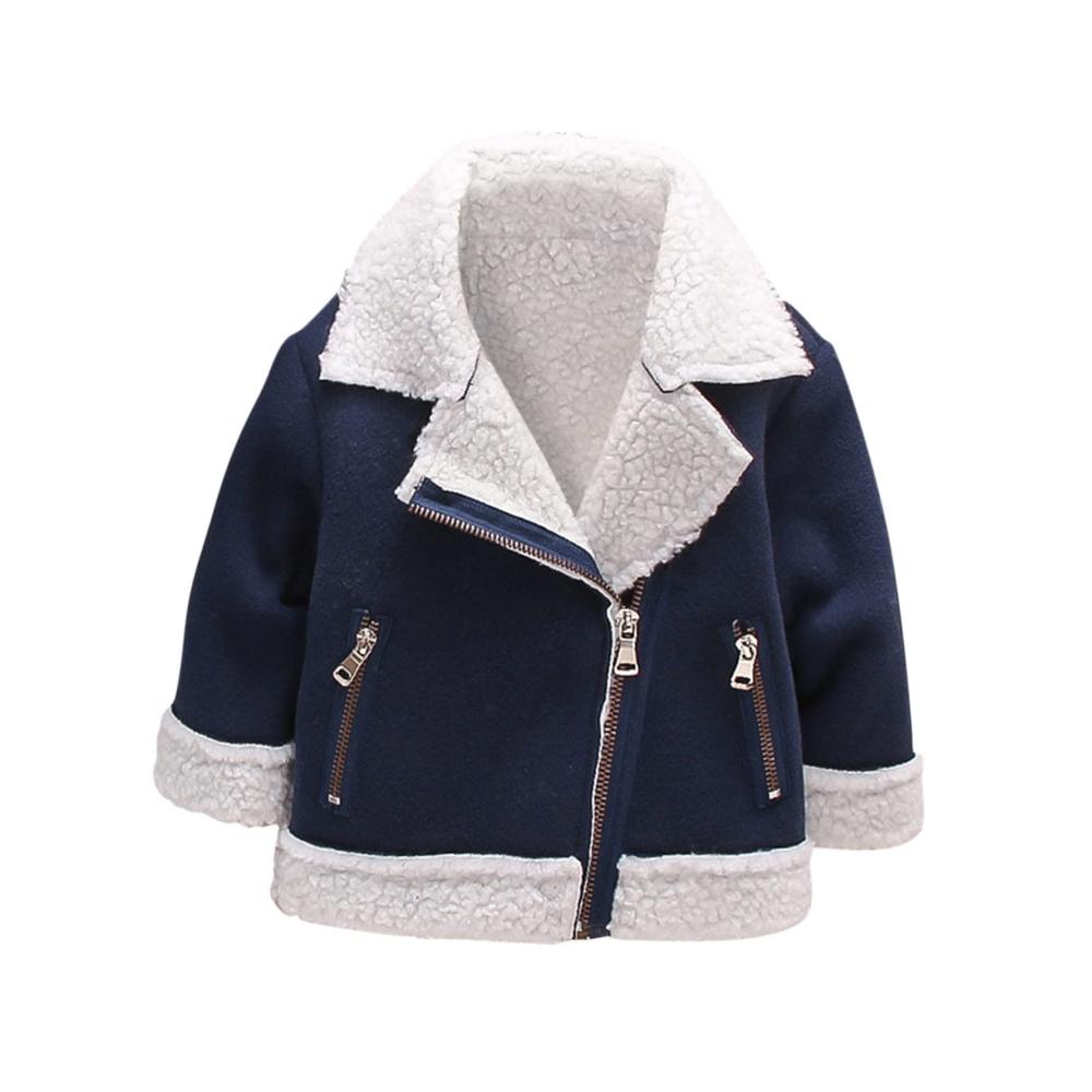 Kuschelige Baby Kinder Wintermäntel Wollfleece Gefütterte Winterjacken für Wärme und Stil - Modische Langarm Oberbekleidung mit Plüschkragen - Perfekte Winter Coat Mantel Jacke