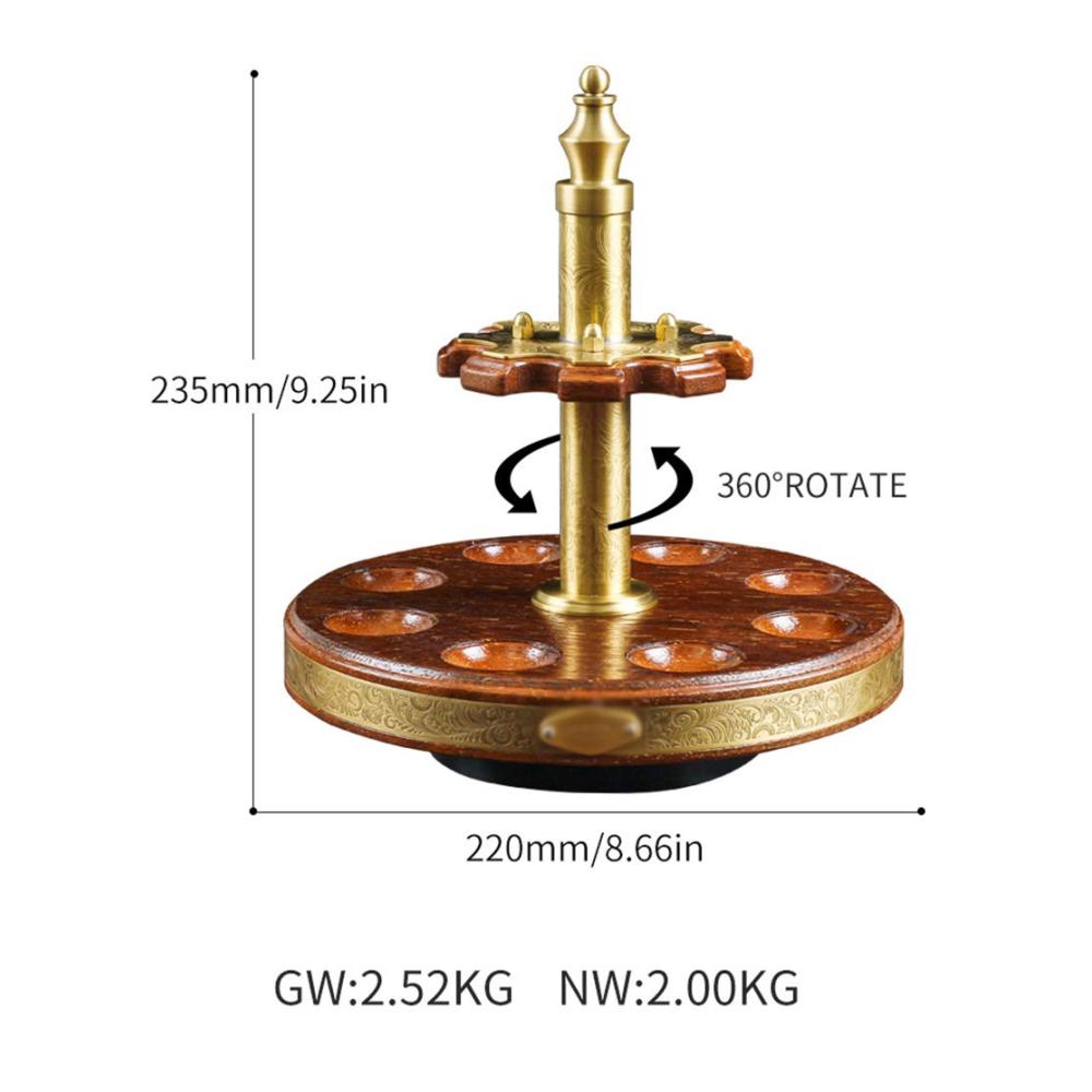 Perfekte Organisation für Raucher Luxuriöses Zigarettenetui aus Holz und Metall | Elegant drehbares Etui für 8 Zigaretten | Stilvolle Aufbewahrungslösung