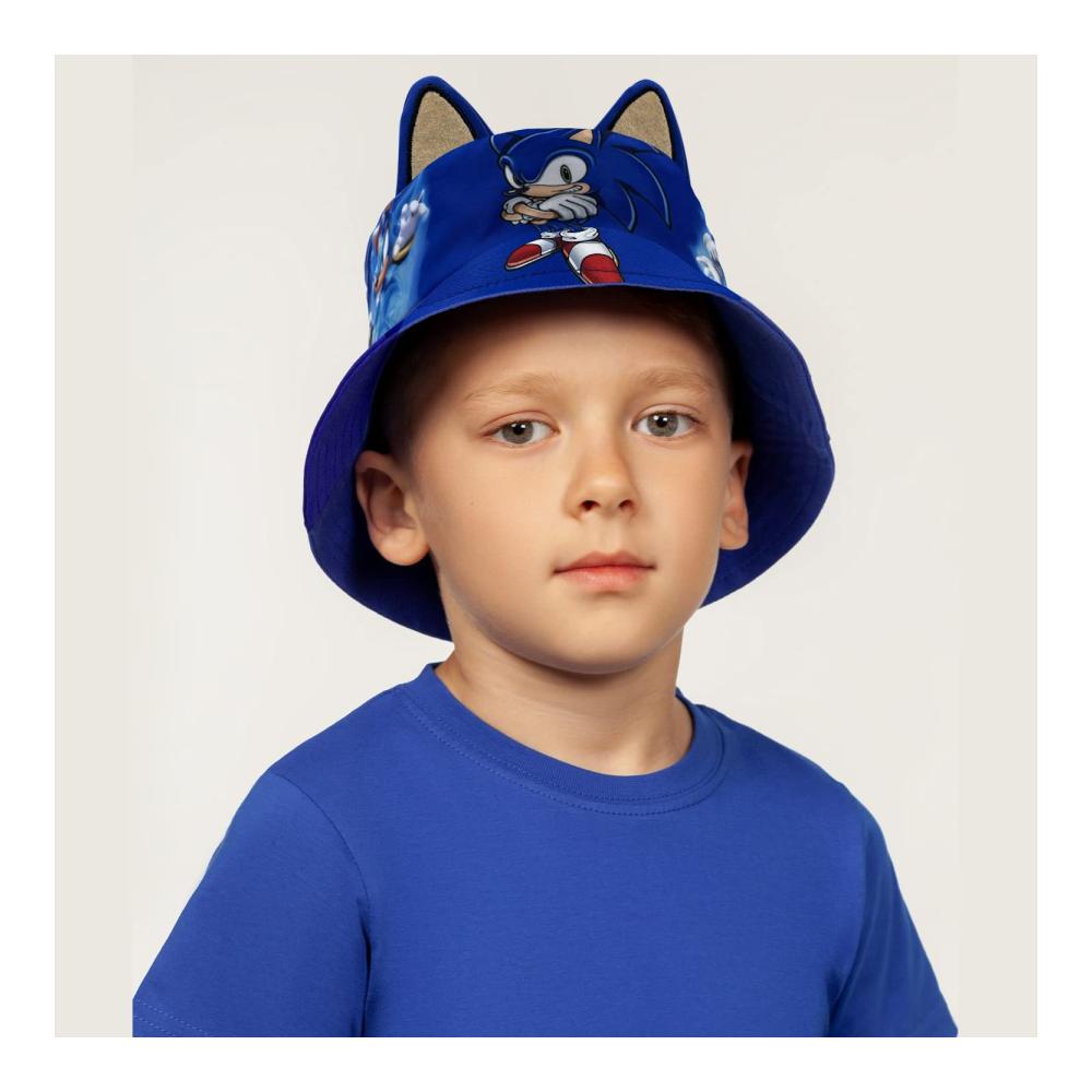 Entzückender Bonamana Sonic Fischerhut für Kinder | Sonnenhut Baumwolle Cartoon Geschenk | Unisex Strandhut Fischerhüte Jungen Mädchen | Kopfumfang 22 Zoll