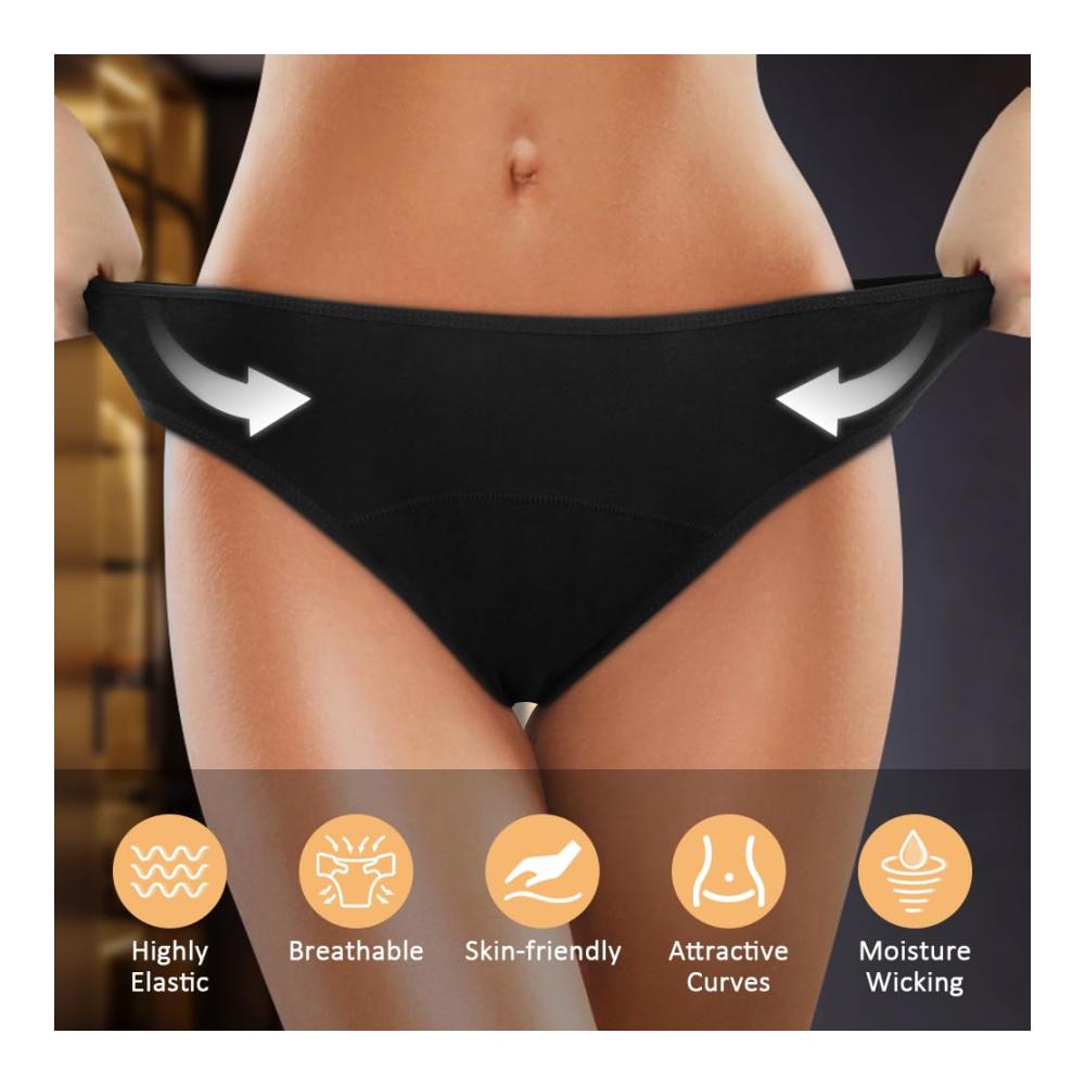 Ultimativer Komfort Damen Panties & Hipsters für jede Phase - Perioden Unterwäsche Baumwollslips für Menstruation & Postpartum. Absorbierend und auslaufsicher