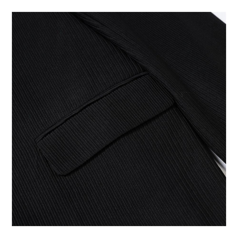 Einzigartiges Herren Sakko Elegante Slim Fit Schwarz Cord Anzugjacke mit 2 Knöpfen für stilvolle Freizeit- und Sportlooks. Jetzt entdecken