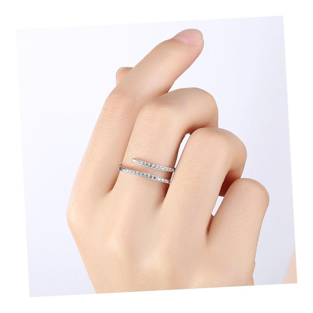 Einzigartige Traumringe Hochzeitsringe Ehering Geburtstagsgeschenk Jubiläumsring & mehr für Frauen! Verstellbarer Silberring mit Diamant-Spaltring. Jetzt entdecken! 🎁💍