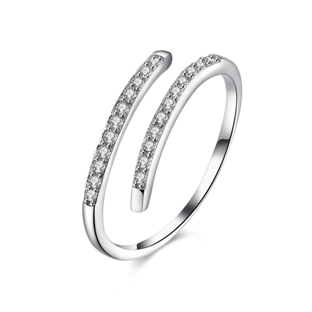 Einzigartige Traumringe Hochzeitsringe Ehering Geburtstagsgeschenk Jubiläumsring & mehr für Frauen! Verstellbarer Silberring mit Diamant-Spaltring. Jetzt entdecken! 🎁💍