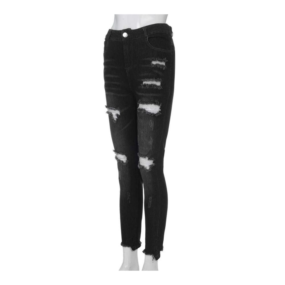 Entdecken Sie die ultimativen Jeanshosen Damen Röhrenjeans Super Trashed Skinny Jeans Extrem zerrissen und mit Zierrissen für einen trendigen Look