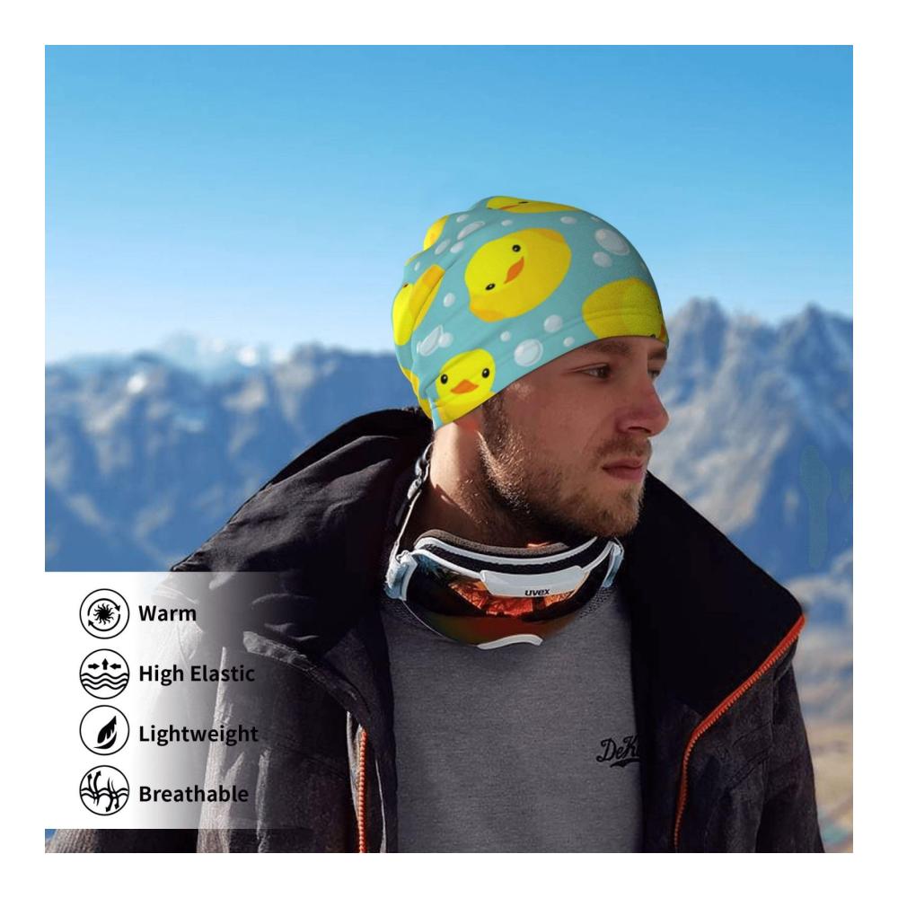 Ultimativer Sturmhauben-Halswärmer Winddichter Skischal mit niedlicher Gummiente für Damen und Herren. Perfekt für Laufen Skifahren & Sport im Winter. In Schwarz One Size