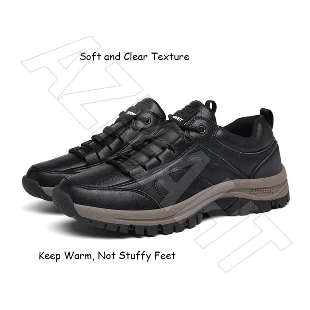 Ultimativer Komfort für jedes Abenteuer Herren Trekking- & Wanderschuhe aus echtem Leder wasserdicht atmungsaktiv mit Memory-Schaum ideal zum Wandern Laufen und Gehen. Braun Größe 39/245mm