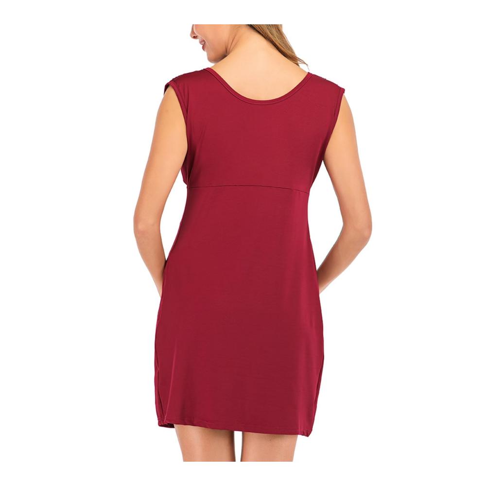 Entzückendes Damen Umstandskleid - Sommerliche Eleganz für Schwangerschaft - Ärmelloses Kleid für stilvolle Mütter - Perfekte Kombination aus Komfort und Stil - Ideal für den lässigen Look