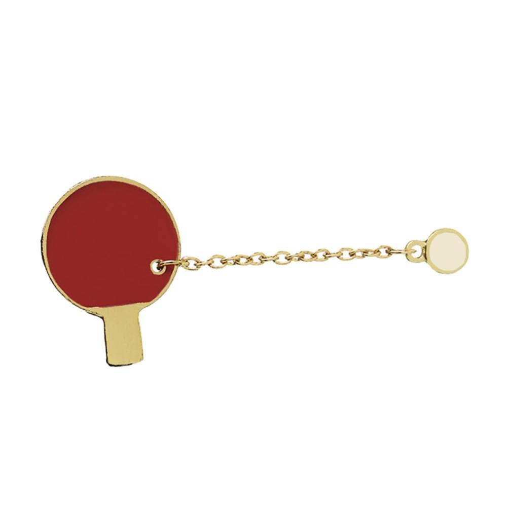 Trendige Brosche Tischtennis-Anstecknadel für Pullover Schal & mehr! Einzigartiges Sportliebhaber-Accessoire aus Legierung mit Pong-Ball-Dekor