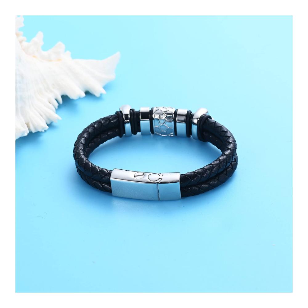 Erinnerungsarmband Edelstahl Armband für Männer & Frauen. Einäscherung Urne für Asche Haustier-Gedenkstätte. Exklusives Accessoire zur Erinnerung