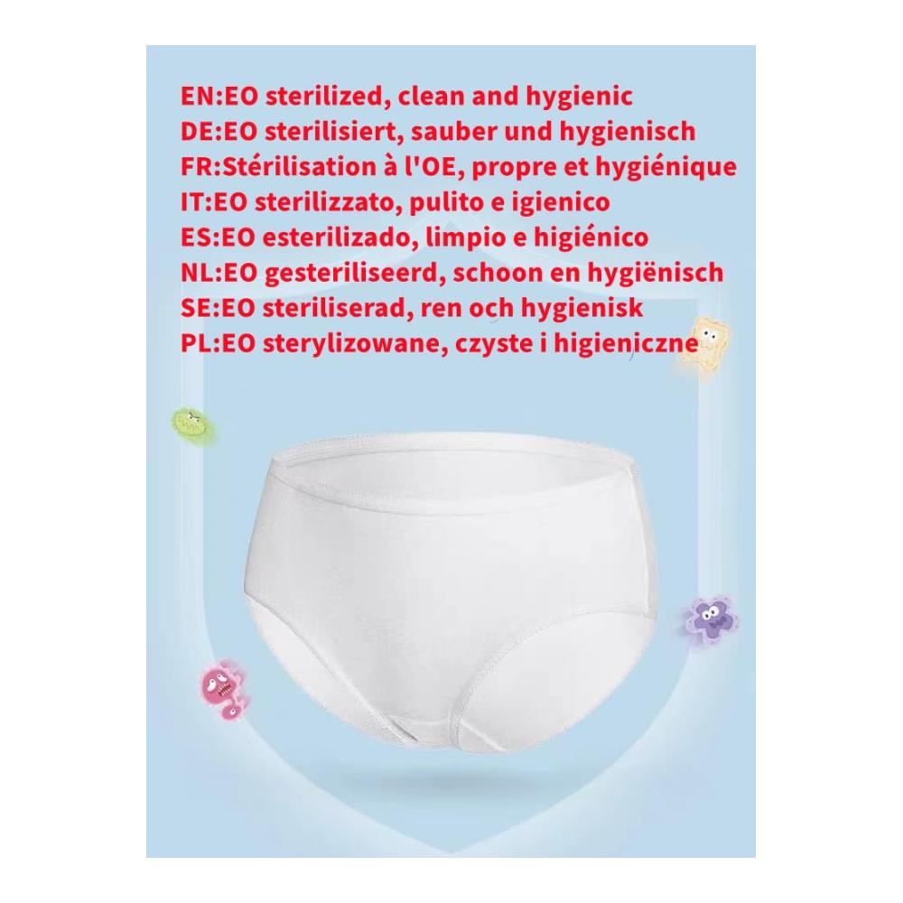 Frische Freiheit 8er-Pack Damen Einwegunterhosen aus reiner Baumwolle für unbeschwerte Momente - Ideal für Krankenhaus Mutterschaft Reisen und mehr