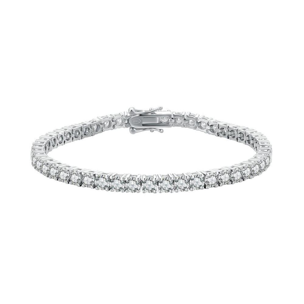 Einzigartiges Damen Tennis Armband aus 925 Sterling Silber mit strahlendem Brillantschliff Labordiamanten - Zeitlose Eleganz für den perfekten Glanz am Handgelenk! Gönnen Sie sich Luxus