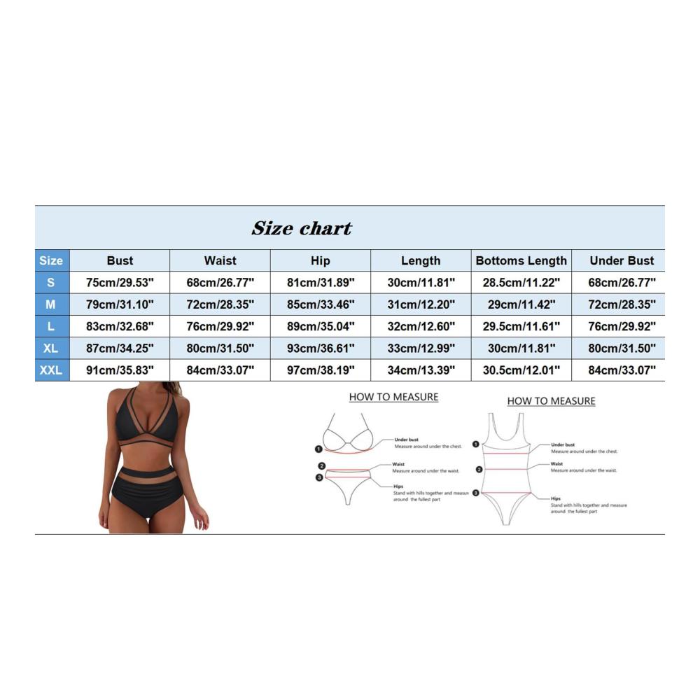 Entdecke den ultimativen Badeanzug-Look! Damen Bikini Set 2024 Zweiteilig sexy V-Ausschnitt Bauchkontrolle & Push-Up-Effekt. Verstellbare Passform für Strandgöttinnen