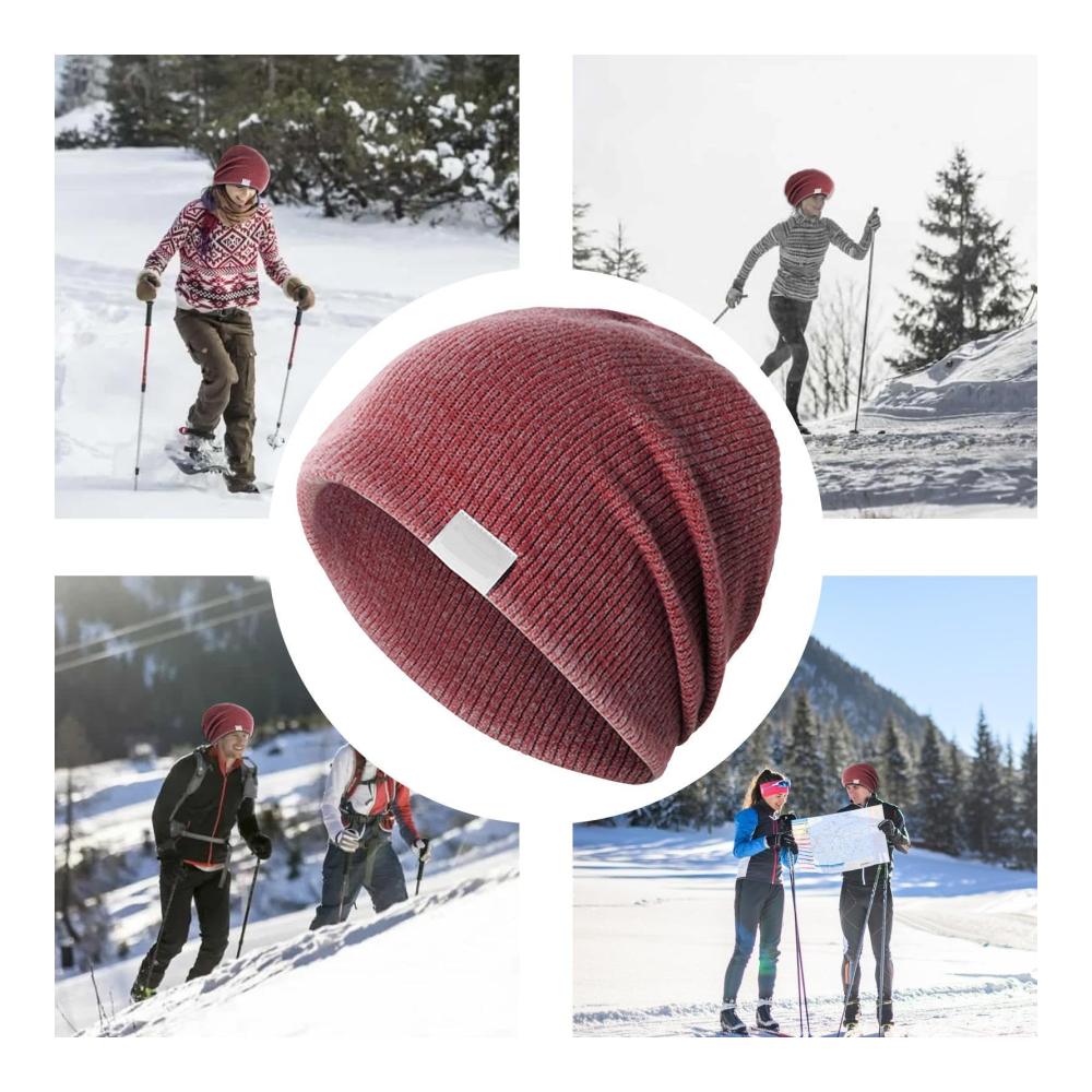 Kuschelige Strickmütze mit Bündchen Dehnbar fusselfrei - Ideale Wintermütze für Outdoor-Abenteuer zu Hause beim Wandern Joggen Radfahren Arbeiten und Reisen! Warm und stylisch