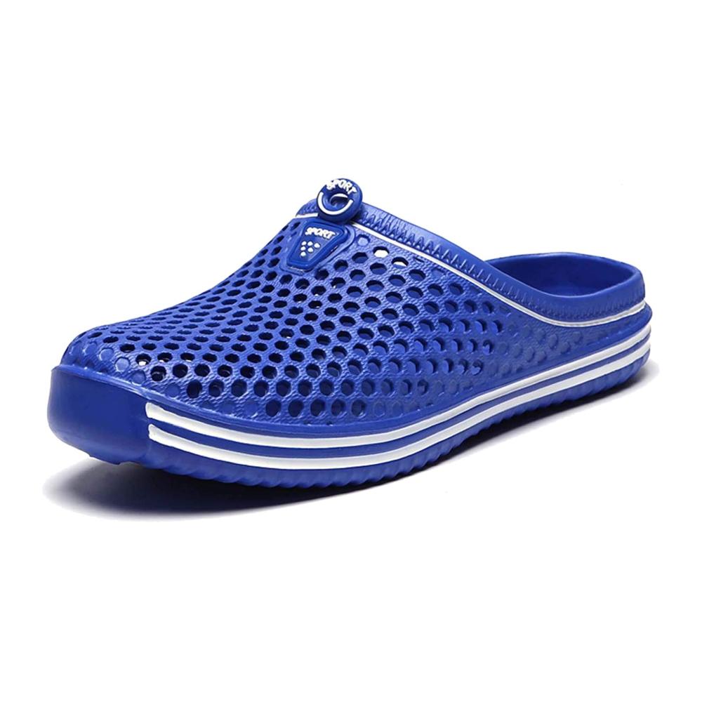 Entdecken Sie die ultimativen Sport- & Outdoorsandalen! Geschlossene atmungsaktive Unisex-Schuhe für Sommerliebhaber. Perfekt für Strand Pool und Garten. In reiner Blau-Optik. Größe 40 EU
