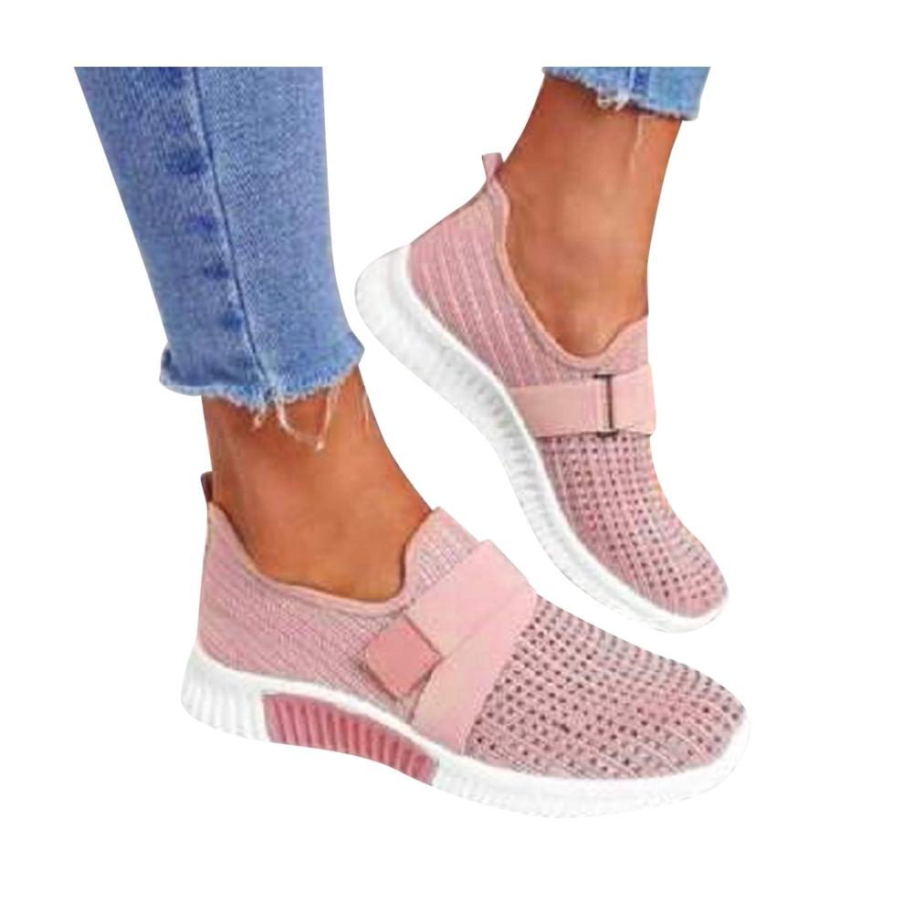 Entdecke den Komfort Modische Damen-Sneaker für aktive Outdoor-Abenteuer! Leicht atmungsaktiv und rutschfest - Dein perfekter Begleiter in Rosé Größe 40 EU