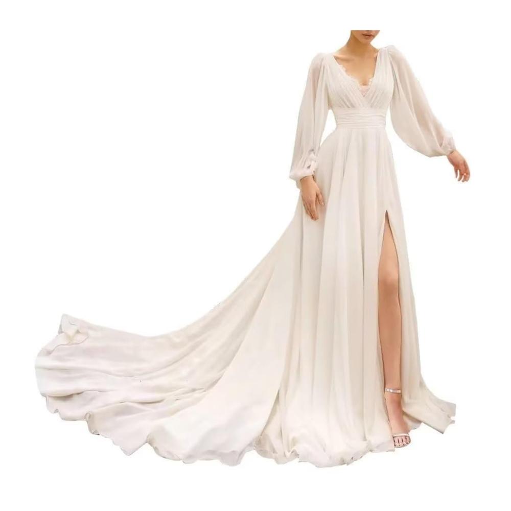 Einzigartiges Boho-Brautkleid Elegantes schulterfreies Hochzeitskleid für Damen – Ideal für Hochzeit Abschlussball und besondere Abende